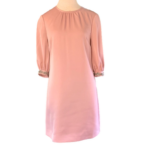 Ted Baker dusty pink embellished cuff size 4 dress